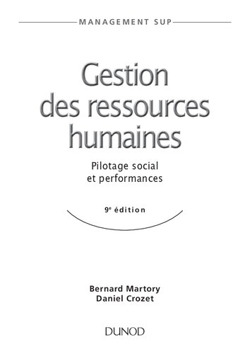 Gestion des ressources humaines : Pilotage social et performances
